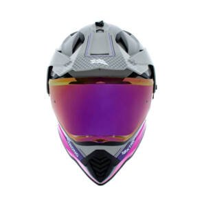 Casco XTR-902 ECE-2206 Xtrong misano ii gris-morado brillo visor morado S | SKU17429
