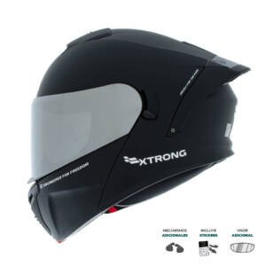 Casco XTR-PHANTOM ECE-2206 Xtrong storm negro mate visor plateado XL | SKU17513