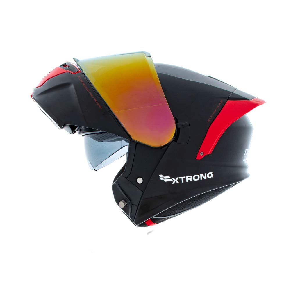Casco XTR-PHANTOM ECE-2206 Xtrong storm negro-rojo brillo visor rojo L | SKU17521 - Imagen 5