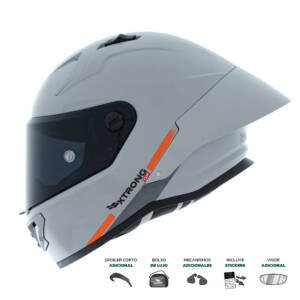 Casco XTR-352R1 ECE-2206 Xtrong signature i gris-nardo brillo visor humo XL | SKU17559