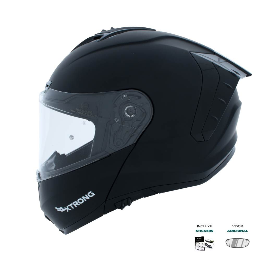 Casco XTR-918 ECE-2206 Xtrong negro mate SP negro-brillo visor transparente XL | SKU17841