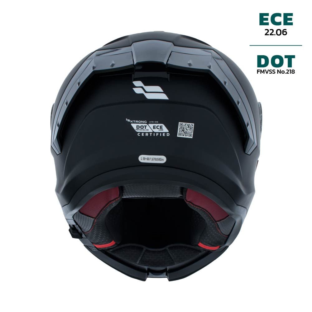 Casco XTR-918 ECE-2206 Xtrong negro mate SP negro-brillo visor transparente XL | SKU17841 - Imagen 3