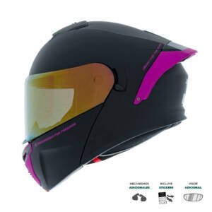 Casco XTR-PHANTOM ECE-2206 Xtrong storm negro-morado mate S (sin mecanismo adicional) | SKU19126