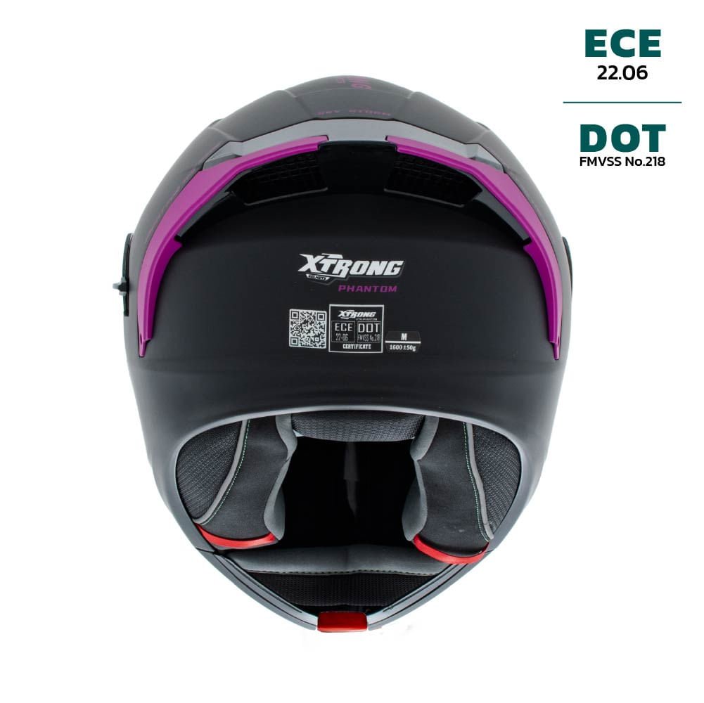 Casco XTR-PHANTOM ECE-2206 Xtrong storm negro-morado mate S (sin mecanismo adicional) | SKU19126 - Imagen 3