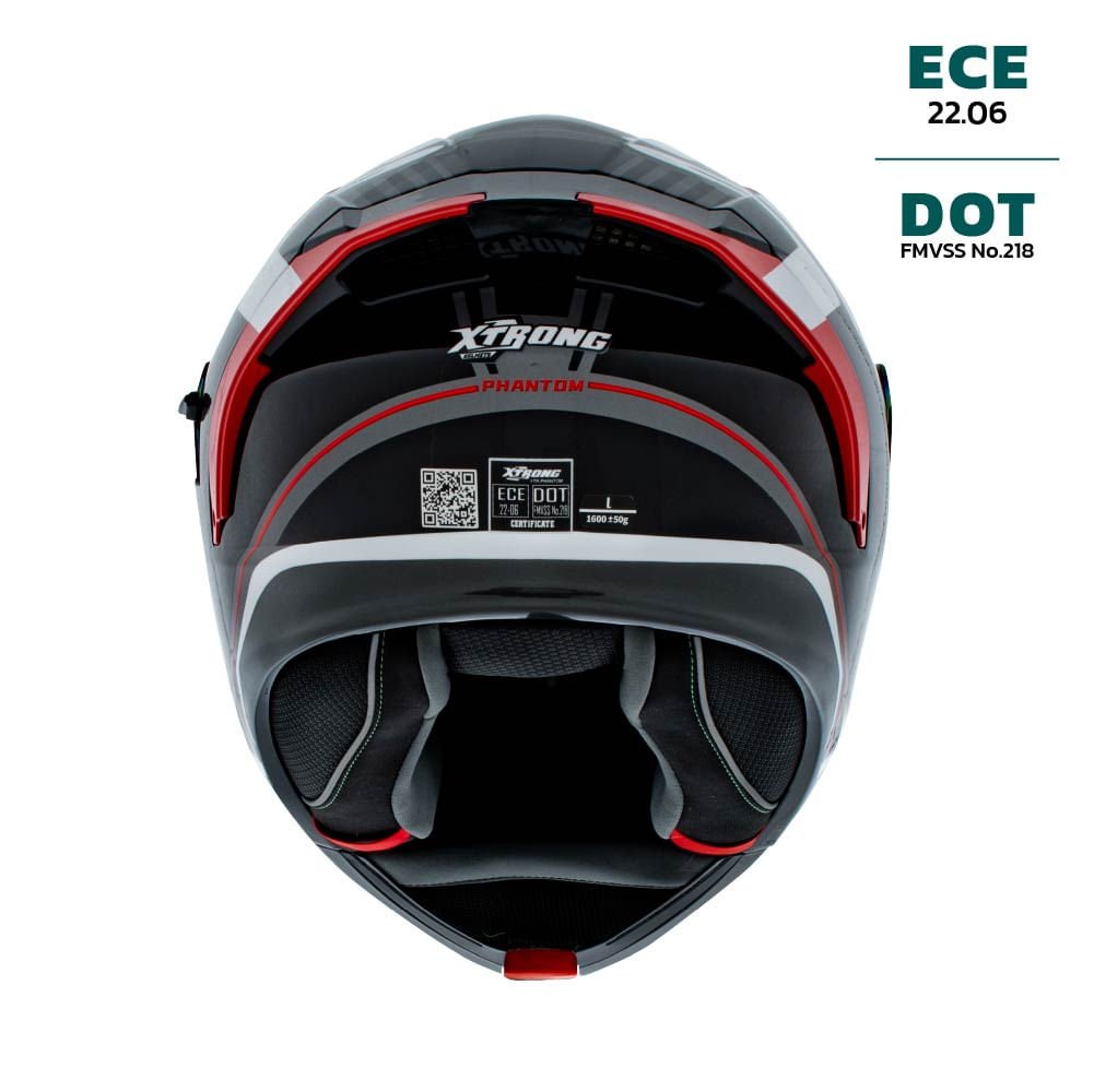 Casco XTR-PHANTOM ECE-2206 Xtrong flowing gris brillo XL (sin mecanismo adiciona) | SKU19132 - Imagen 3