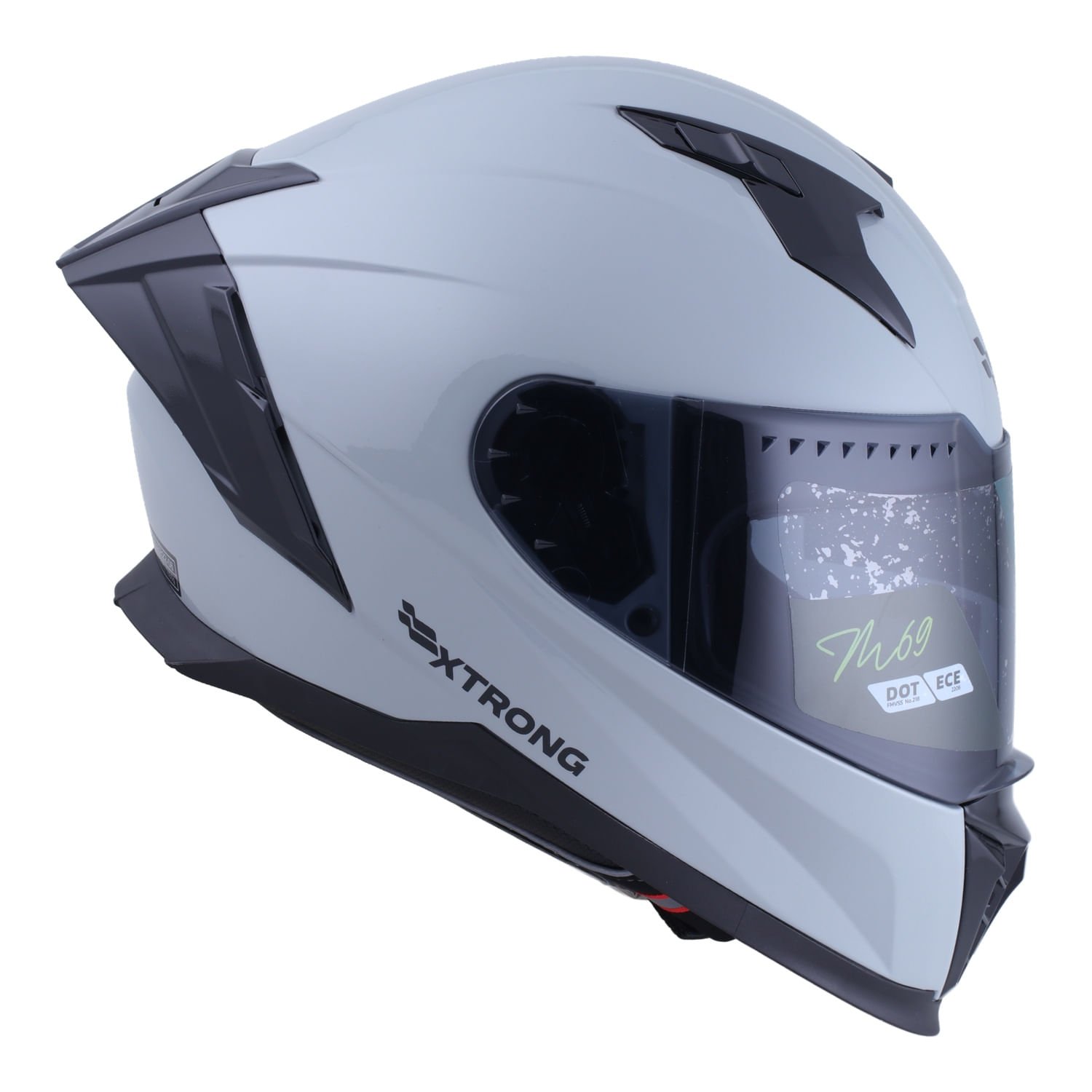 XTR-M69 ECE-2206 XTRONG GRIS-NARDO BRILLO SP NEGRO-BRILLO VISOR HUMO M | SKU16891 - Imagen 4