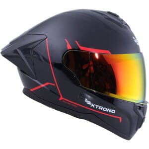 XTR-M70 ECE-2206 XTRONG NEXT GEN NEGRO-ROJO BRILLO VISOR ROJO M | SKU17459