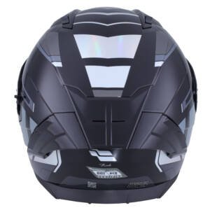 XTR-M69 ECE-2206 XTRONG MACH 1 NEGRO-IRIS BRILLO VISOR PLATEADO L | SKU17469