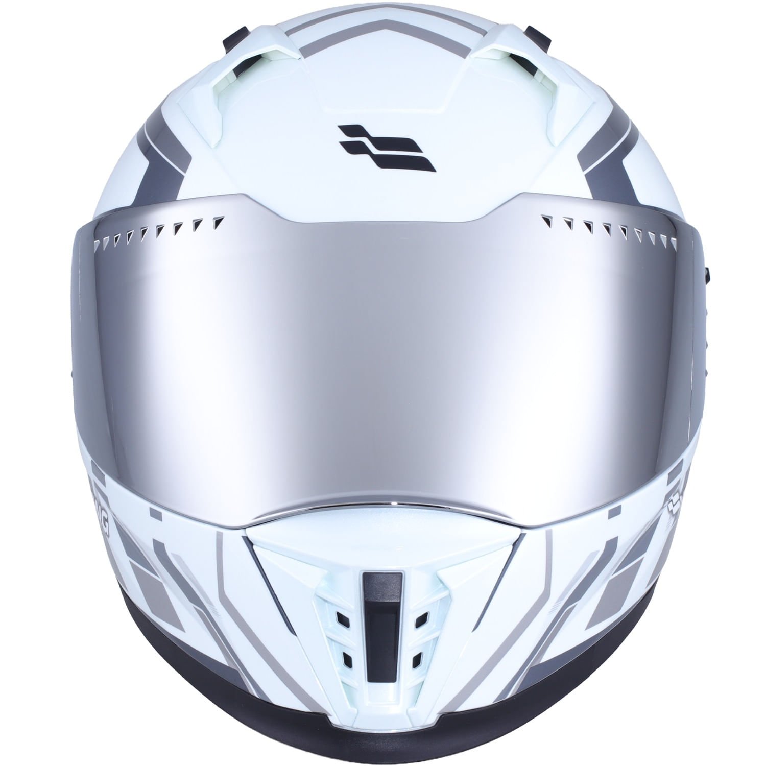 XTR-M69 ECE-2206 XTRONG MACH 1 BLANCO-GRIS BRILLO VISOR PLATEADO XL | SKU17473 - Imagen 4