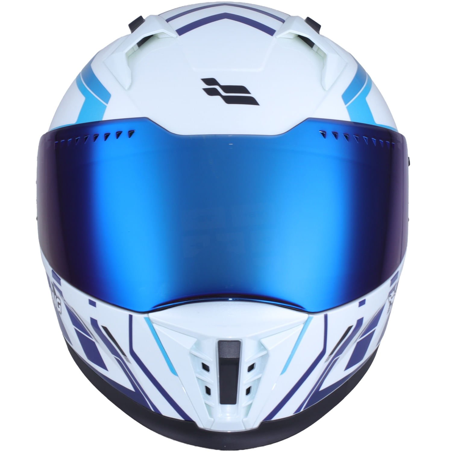 XTR-M69 ECE-2206 XTRONG MACH 1 BLANCO-AZUL BRILLO VISOR AZUL L | SKU17477 - Imagen 4