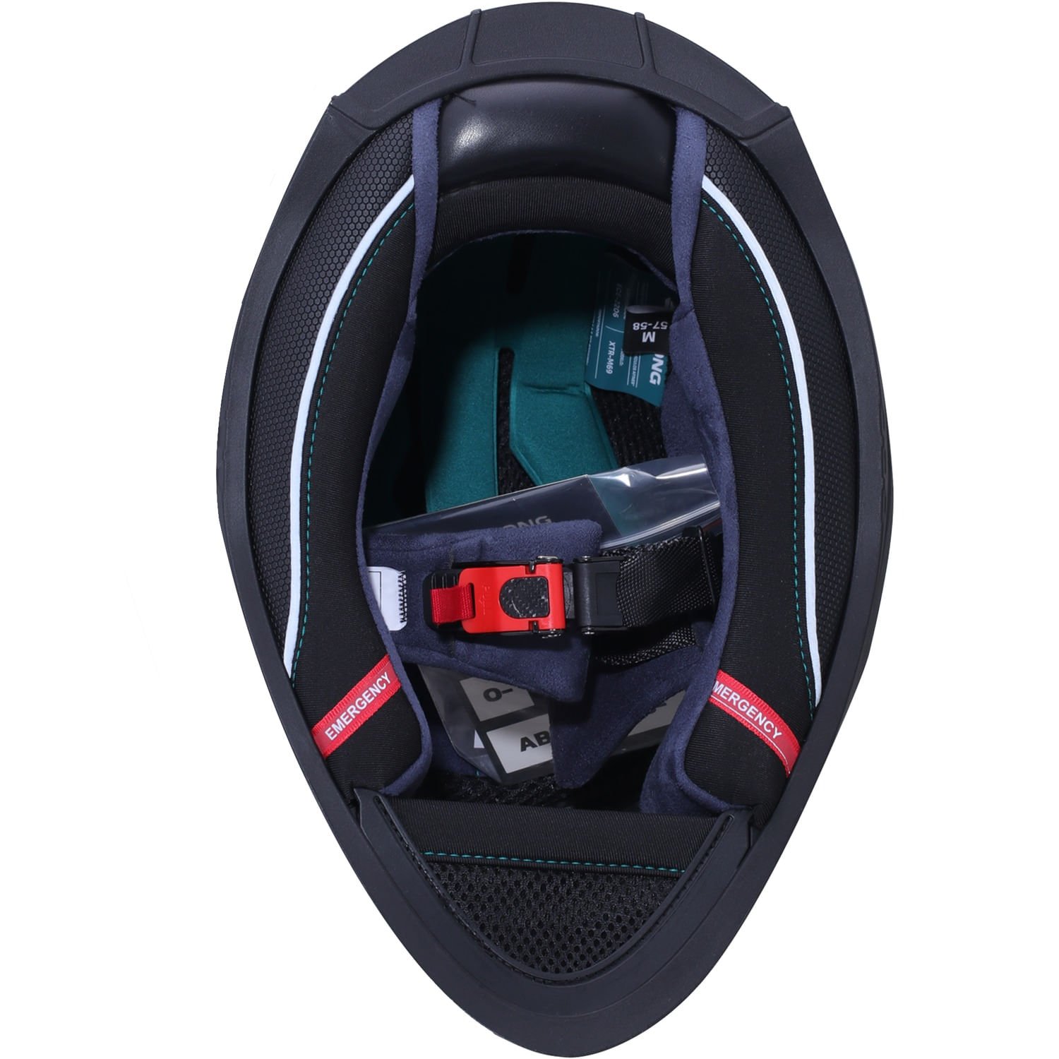 XTR-M69 ECE-2206 XTRONG MACH 1 BLANCO-AZUL BRILLO VISOR AZUL L | SKU17477 - Imagen 5