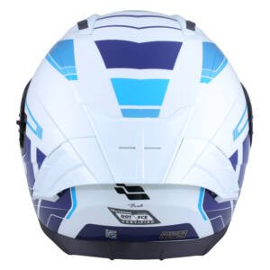 XTR-M69 ECE-2206 XTRONG MACH 1 BLANCO-AZUL BRILLO VISOR AZUL XL | SKU17478