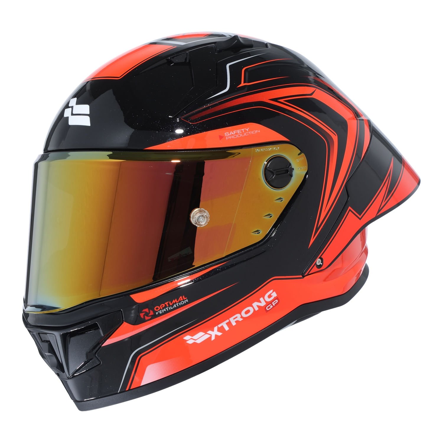 XTR-R1 ECE-2206 XTRONG-GP TOTALLY NEGRO-ROJO BRILLO VISOR ROJO M | SKU19244 - Imagen 2