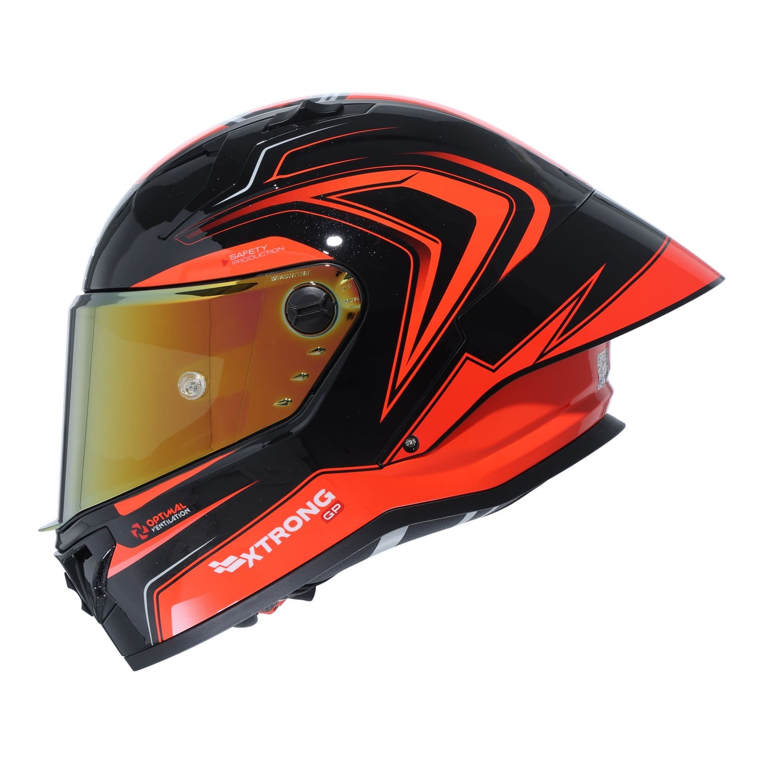 XTR-R1 ECE-2206 XTRONG-GP TOTALLY NEGRO-ROJO BRILLO VISOR ROJO M | SKU19244 - Imagen 3