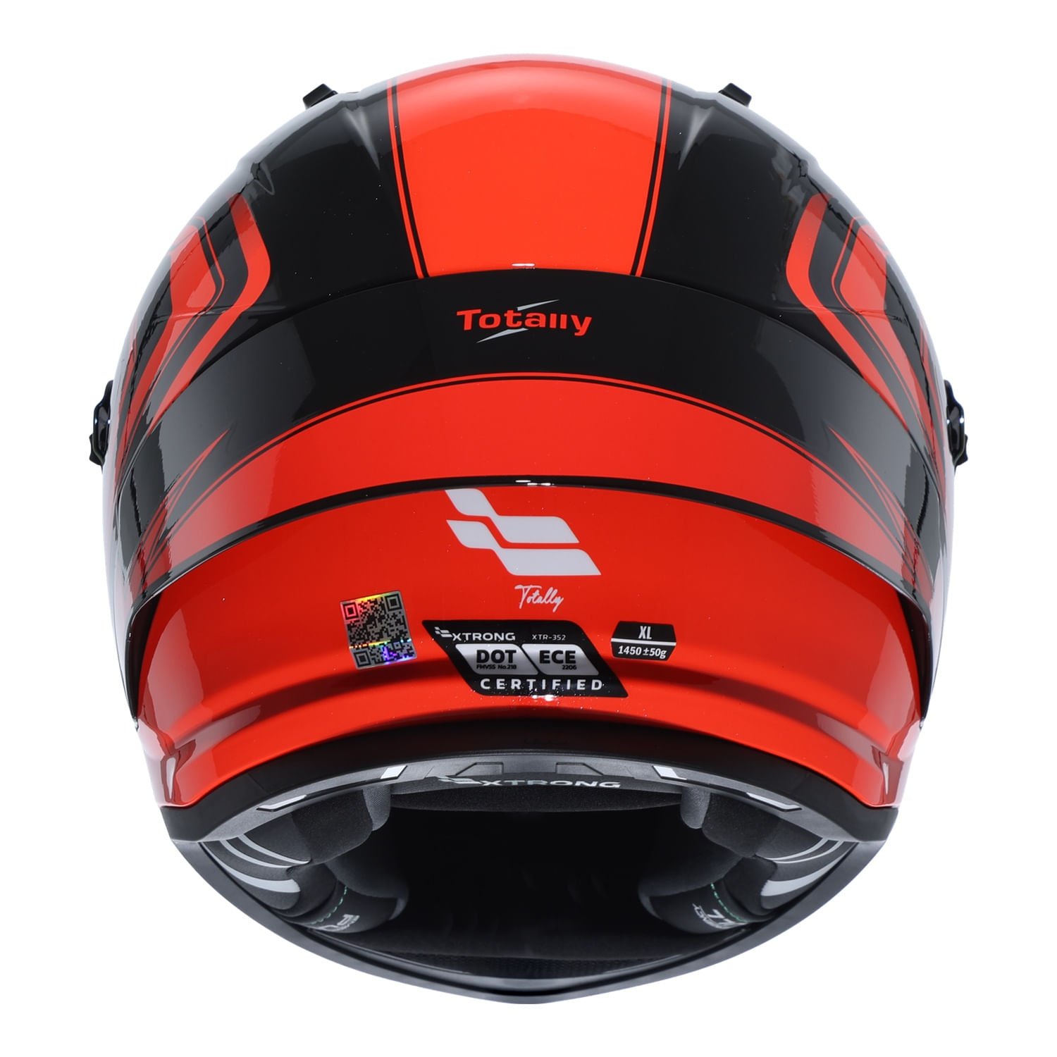 XTR-R1 ECE-2206 XTRONG-GP TOTALLY NEGRO-ROJO BRILLO VISOR ROJO M | SKU19244 - Imagen 4