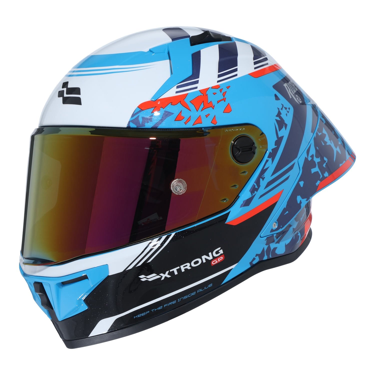 XTR-R1 ECE-2206 XTRONG-GP FRAGMENT ROJO-AZUL BRILLO VISOR ROJO L | SKU19248 - Imagen 2
